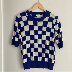Dries Van Noten sweater check pattern S
